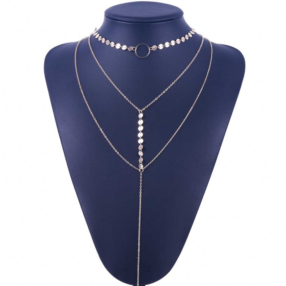 ❤️ 3/$30 Layered Lariat Choker Necklace - Picture 3 of 7